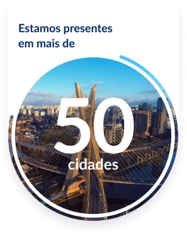 Estamos presentes em mais de 50 cidades