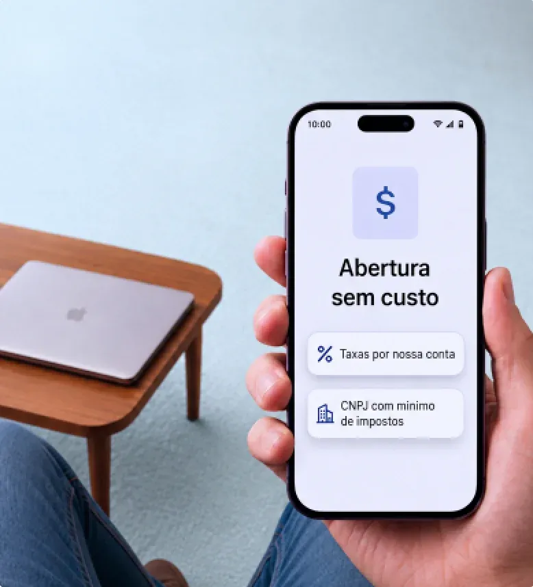 Aplicativo da Contabilizei no celular