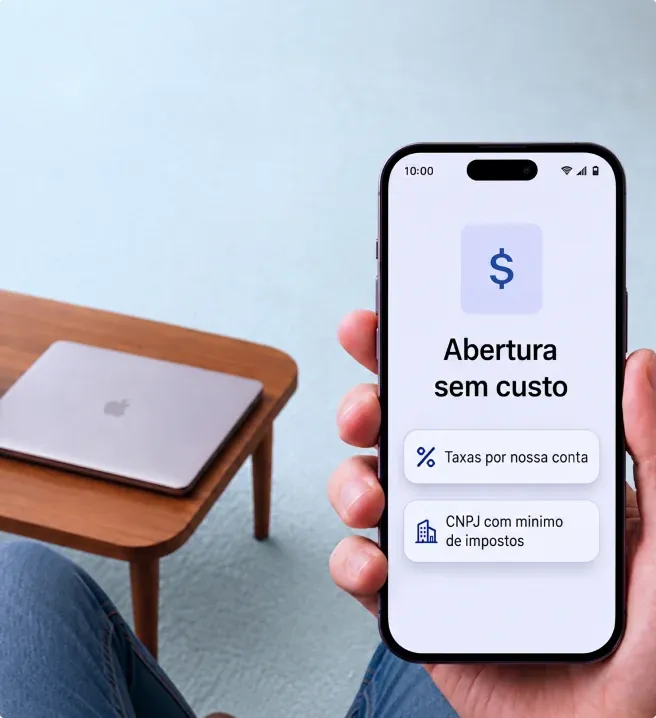 Aplicativo da Contabilizei no celular