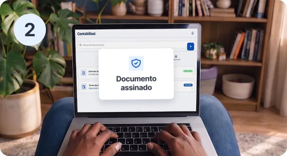 Passo 2: assinatura de documentos online - visual expandido