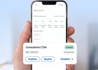 Aplicativo da Contabilizei para emissão de notas