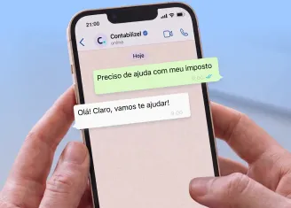Atendimento da Contabilizei pelo WhatsApp