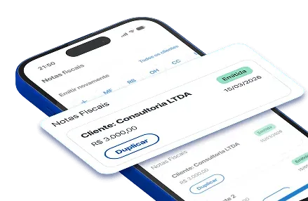 Aplicativo da Contabilizei para emissão de notas
