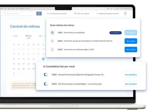 Plataforma online da Contabilizei