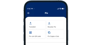 Celular de frente com o aplicativo contabilizei aberto