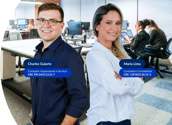 Charles Gularte e Maria Lima, contadores Contabilizei
