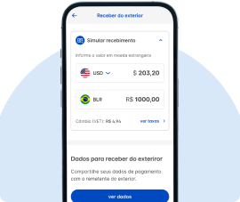 Tela do aplicativo Contabilizei Bank em Celular