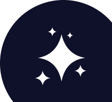 Círculo azul com estrelas brancas dentro